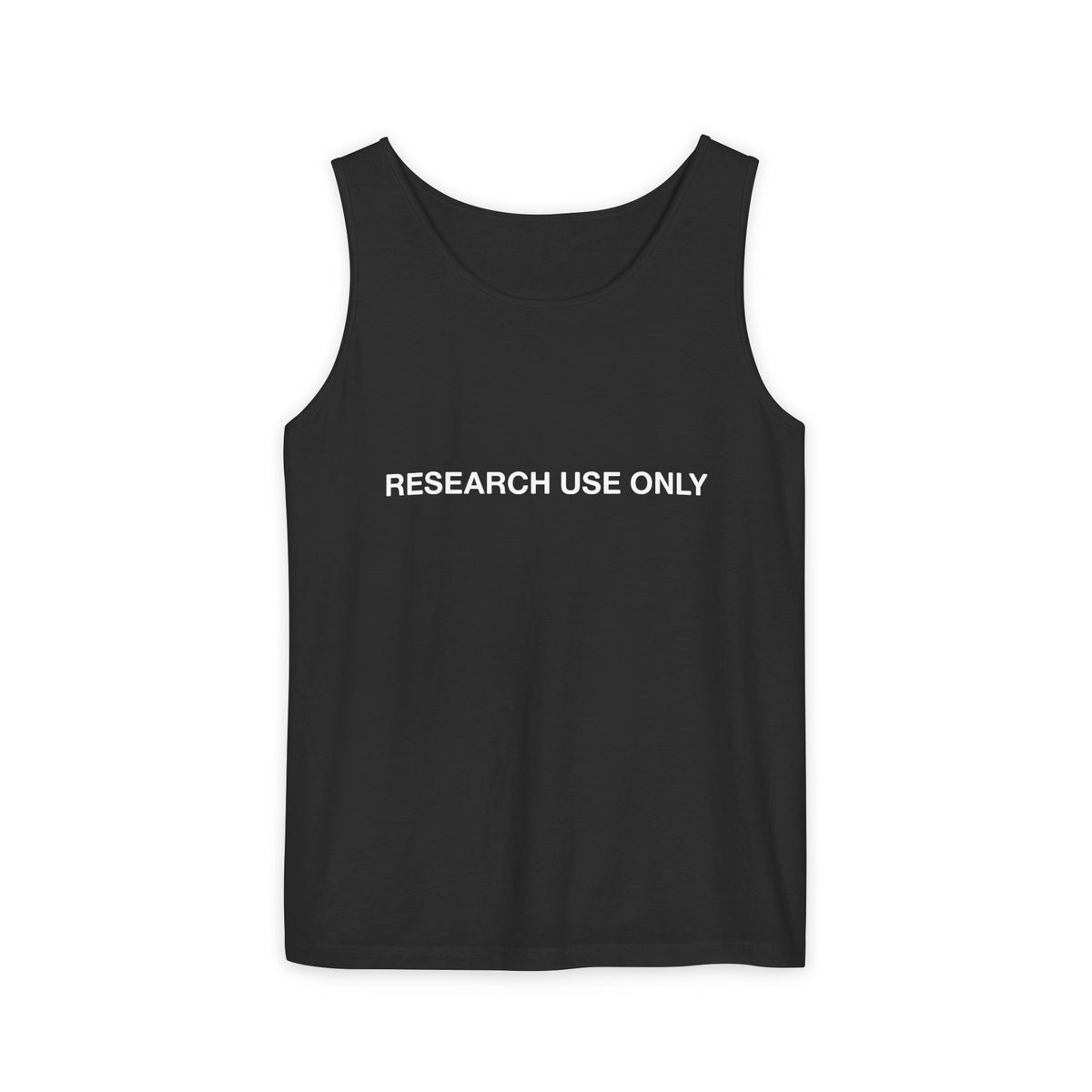Research Use Only tank top - black garment-dyed gym meme tank by Peptard Nation